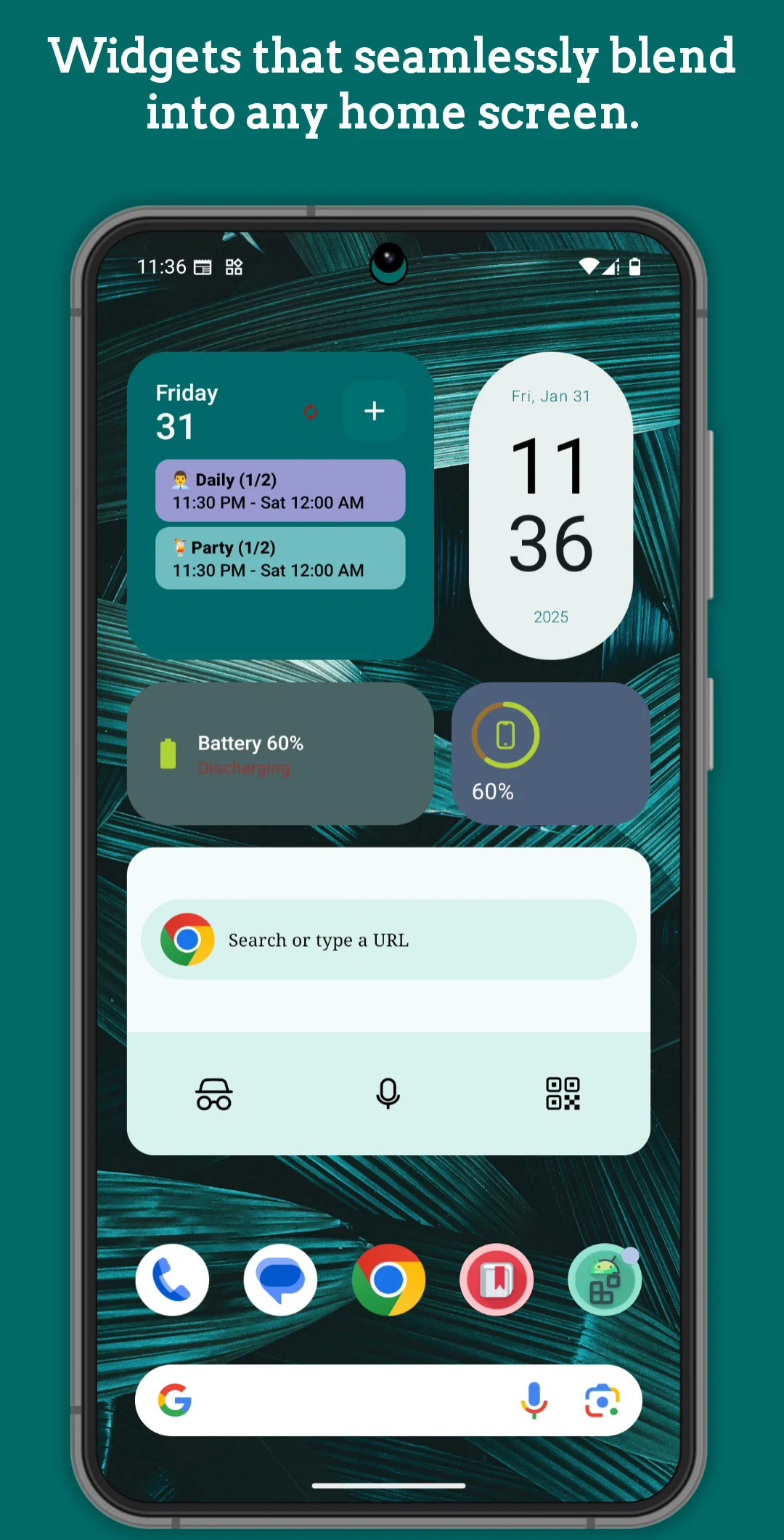 Android Widgets (Material U) screenshot