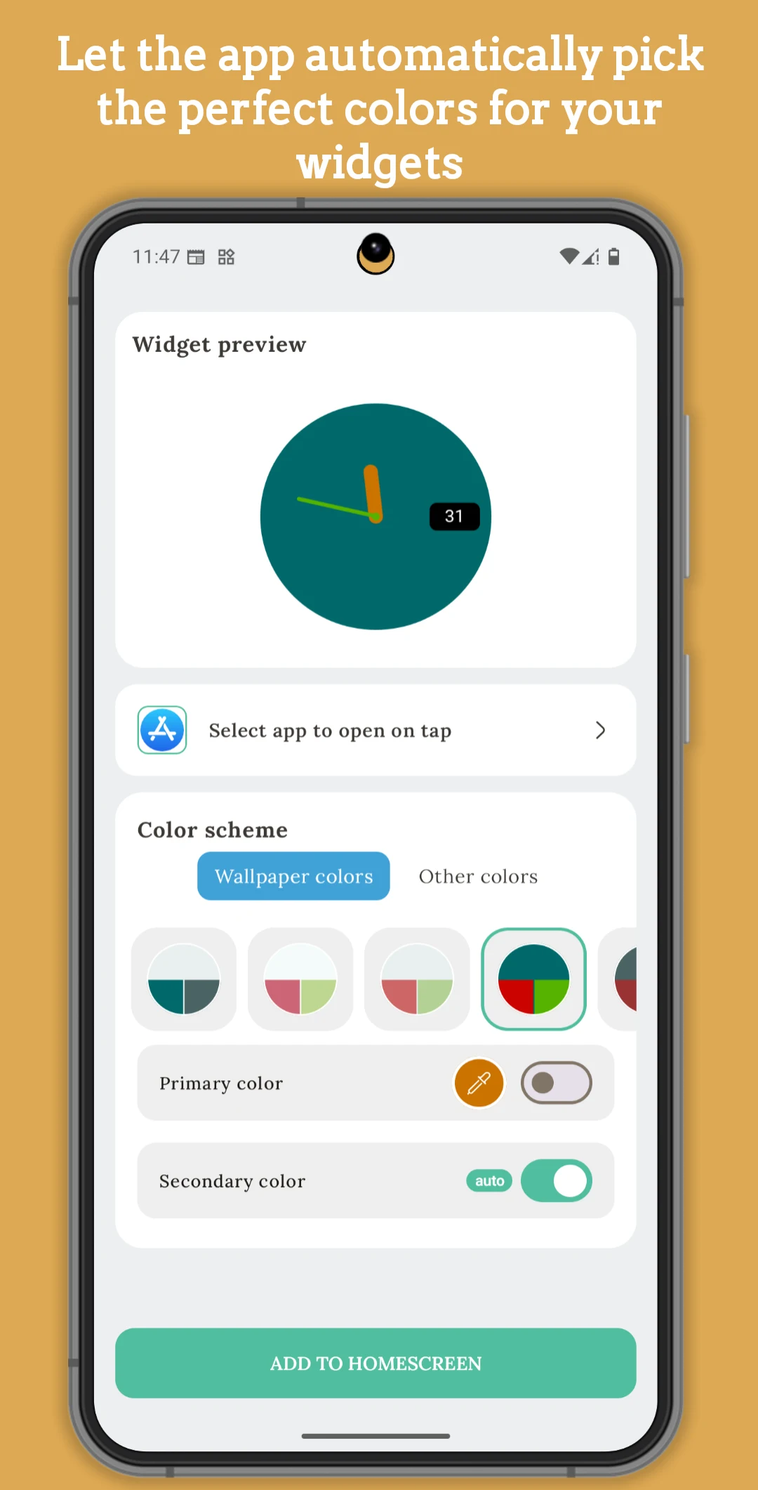 Android Widgets (Material U) screenshot